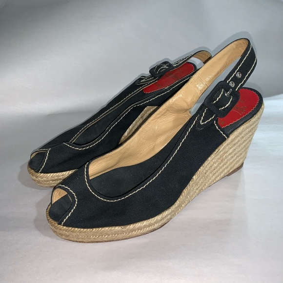 CHRISTIAN LOUBOUTIN size 40 platform wedge heels - Picture 11 of 14